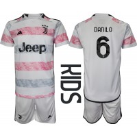 Camisa de Futebol Juventus Danilo Luiz #6 Equipamento Secundário Infantil 2023-24 Manga Curta (+ Calças curtas)